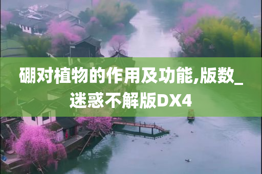 硼对植物的作用及功能,版数_迷惑不解版DX4