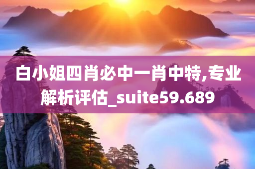 白小姐四肖必中一肖中特,专业解析评估_suite59.689