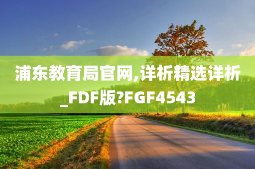 浦东教育局官网,详析精选详析_FDF版?FGF4543