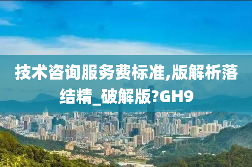 技术咨询服务费标准,版解析落结精_破解版?GH9