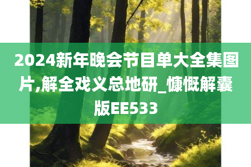 2024新年晚会节目单大全集图片,解全戏义总地研_慷慨解囊版EE533