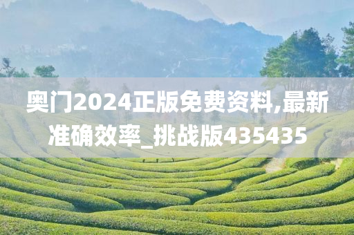 奥门2024正版免费资料,最新准确效率_挑战版435435