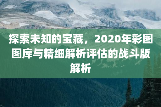 探索未知的宝藏，2020年彩图图库与精细解析评估的战斗版解析