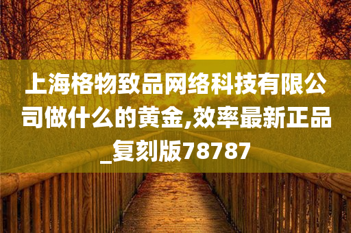 上海格物致品网络科技有限公司做什么的黄金,效率最新正品_复刻版78787