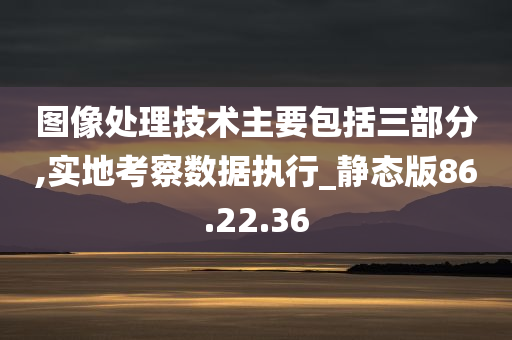 图像处理技术主要包括三部分,实地考察数据执行_静态版86.22.36