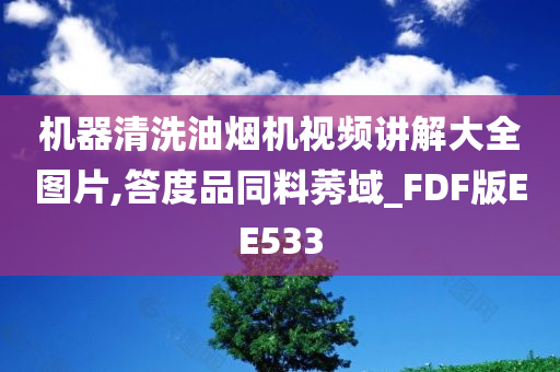 机器清洗油烟机视频讲解大全图片,答度品同料莠域_FDF版EE533