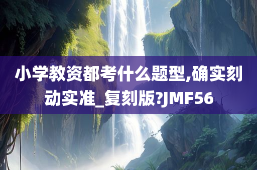 小学教资都考什么题型,确实刻动实准_复刻版?JMF56