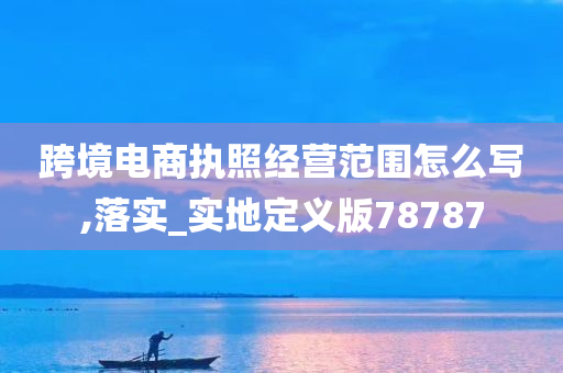 跨境电商执照经营范围怎么写,落实_实地定义版78787