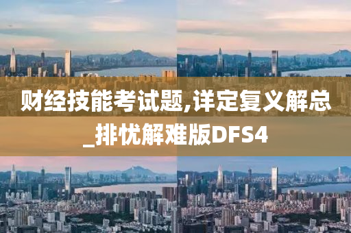 财经技能考试题,详定复义解总_排忧解难版DFS4