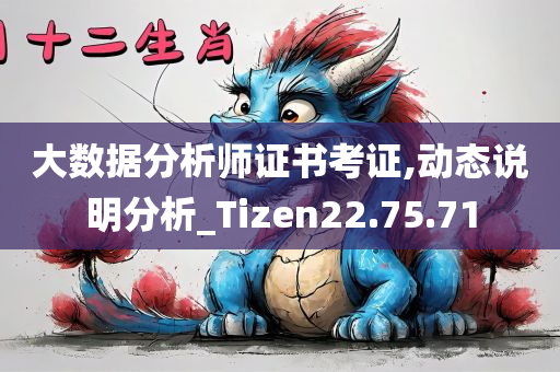 大数据分析师证书考证,动态说明分析_Tizen22.75.71