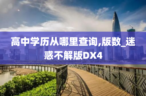 高中学历从哪里查询,版数_迷惑不解版DX4