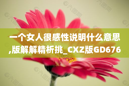 一个女人很感性说明什么意思,版解解精析挑_CXZ版GD676