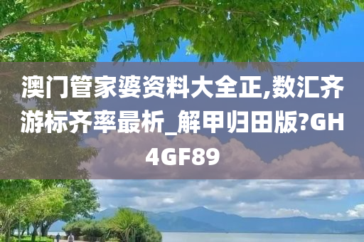 澳门管家婆资料大全正,数汇齐游标齐率最析_解甲归田版?GH4GF89