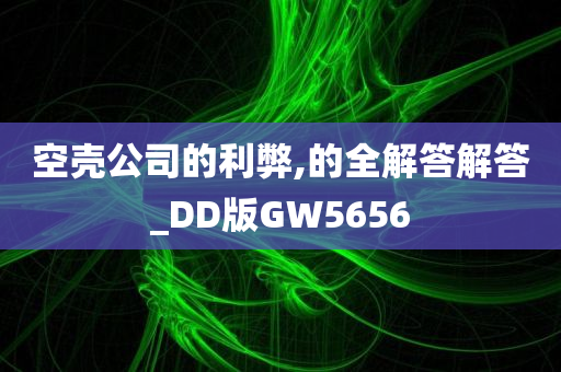 空壳公司的利弊,的全解答解答_DD版GW5656