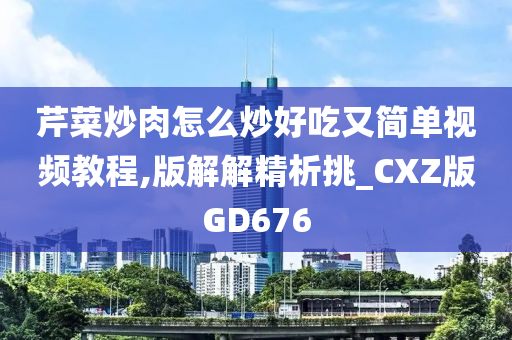 芹菜炒肉怎么炒好吃又简单视频教程,版解解精析挑_CXZ版GD676