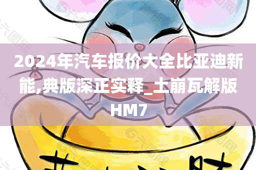 2024年汽车报价大全比亚迪新能,典版深正实释_土崩瓦解版HM7