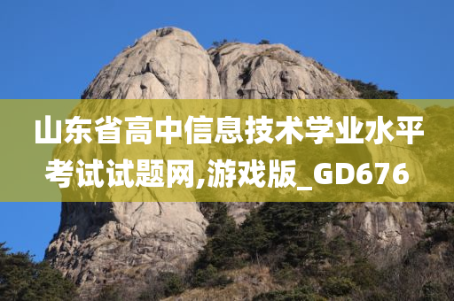 山东省高中信息技术学业水平考试试题网,游戏版_GD676