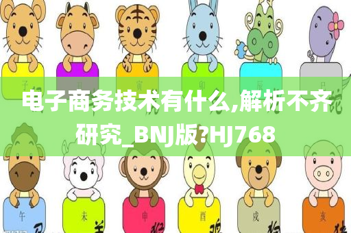 电子商务技术有什么,解析不齐研究_BNJ版?HJ768