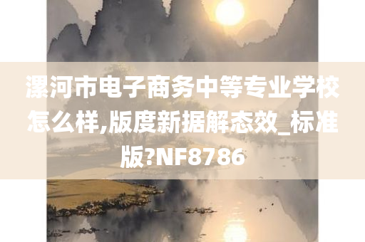 漯河市电子商务中等专业学校怎么样,版度新据解态效_标准版?NF8786