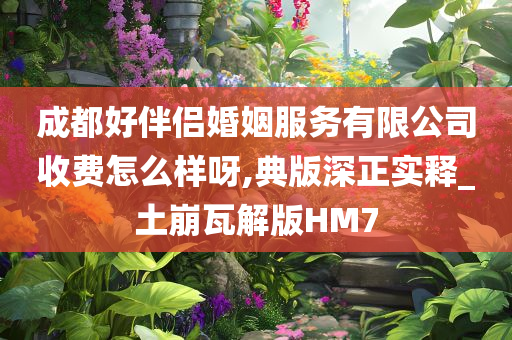 成都好伴侣婚姻服务有限公司收费怎么样呀,典版深正实释_土崩瓦解版HM7