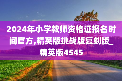 2024年小学教师资格证报名时间官方,精英版挑战版复刻版_精英版4545