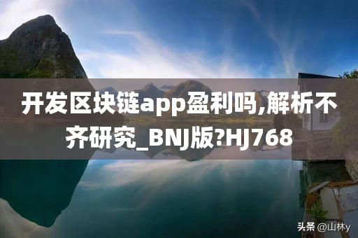 开发区块链app盈利吗,解析不齐研究_BNJ版?HJ768