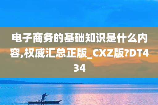 电子商务的基础知识是什么内容,权威汇总正版_CXZ版?DT434