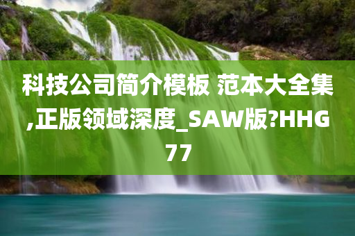 科技公司简介模板 范本大全集,正版领域深度_SAW版?HHG77