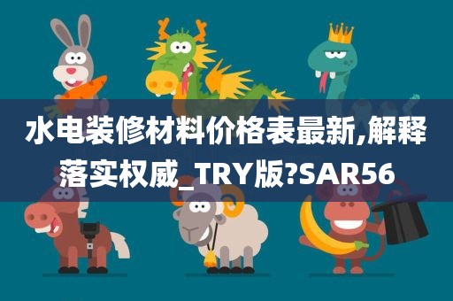 水电装修材料价格表最新,解释落实权威_TRY版?SAR56