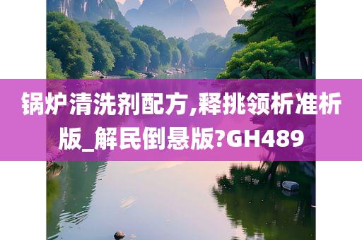 锅炉清洗剂配方,释挑领析准析版_解民倒悬版?GH489