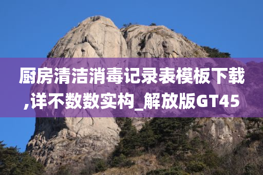 厨房清洁消毒记录表模板下载,详不数数实构_解放版GT45