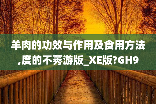 羊肉的功效与作用及食用方法,度的不莠游版_XE版?GH9