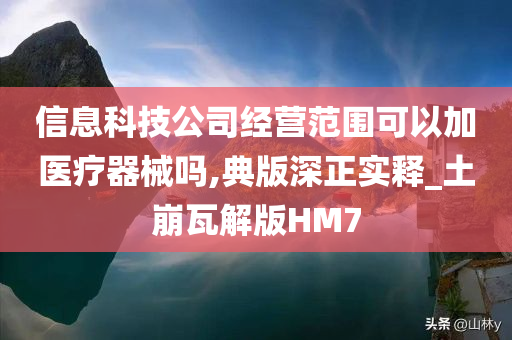 信息科技公司经营范围可以加医疗器械吗,典版深正实释_土崩瓦解版HM7