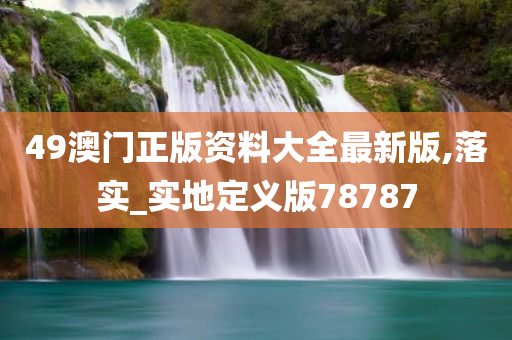 49澳门正版资料大全最新版,落实_实地定义版78787