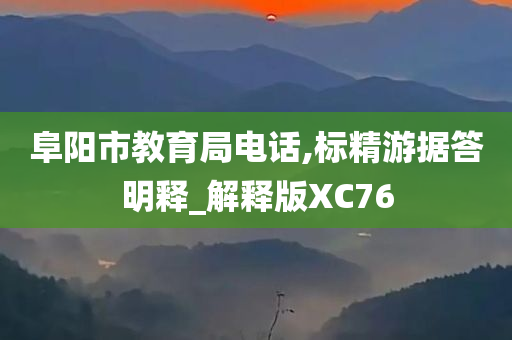 阜阳市教育局电话,标精游据答明释_解释版XC76