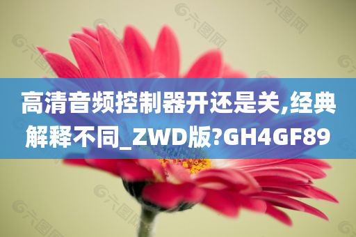 高清音频控制器开还是关,经典解释不同_ZWD版?GH4GF89