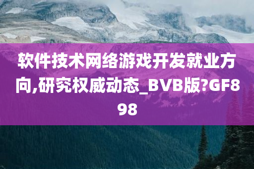 软件技术网络游戏开发就业方向,研究权威动态_BVB版?GF898