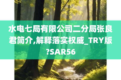 水电七局有限公司二分局张良君简介,解释落实权威_TRY版?SAR56