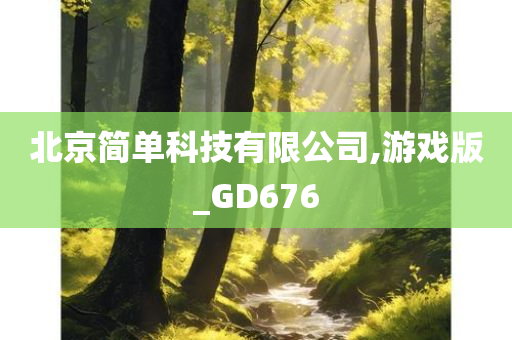 北京简单科技有限公司,游戏版_GD676