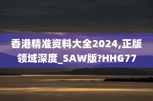 香港精准资料大全2024,正版领域深度_SAW版?HHG77