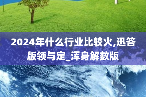 2024年什么行业比较火,迅答版领与定_浑身解数版