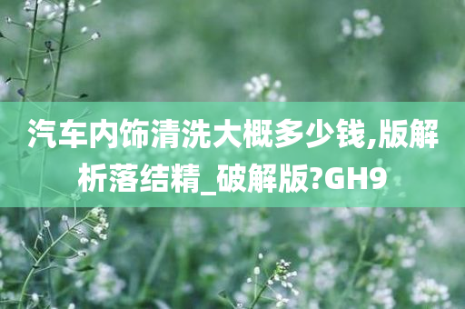 汽车内饰清洗大概多少钱,版解析落结精_破解版?GH9