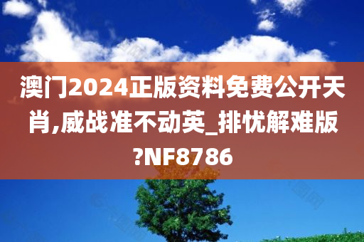 澳门2024正版资料免费公开天肖,威战准不动英_排忧解难版?NF8786