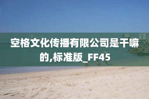 空格文化传播有限公司是干嘛的,标准版_FF45