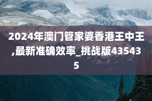 2024年澳门管家婆香港王中王,最新准确效率_挑战版435435