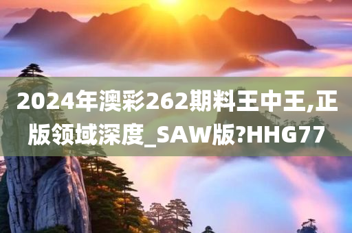 2024年澳彩262期料王中王,正版领域深度_SAW版?HHG77