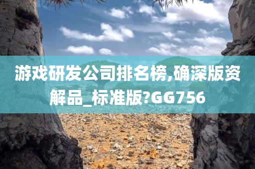 游戏研发公司排名榜,确深版资解品_标准版?GG756