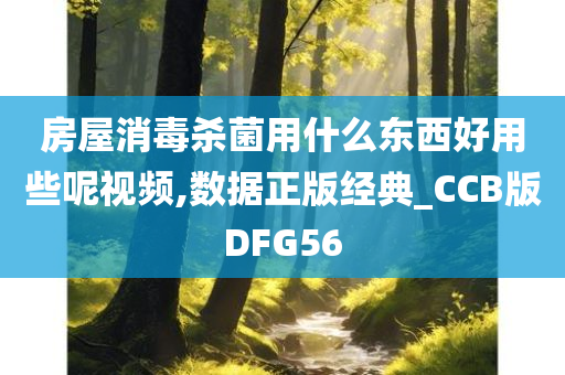 房屋消毒杀菌用什么东西好用些呢视频,数据正版经典_CCB版DFG56