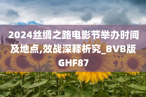 2024丝绸之路电影节举办时间及地点,效战深释析究_BVB版GHF87