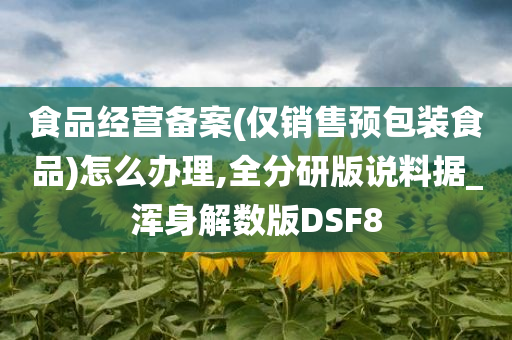 食品经营备案(仅销售预包装食品)怎么办理,全分研版说料据_浑身解数版DSF8